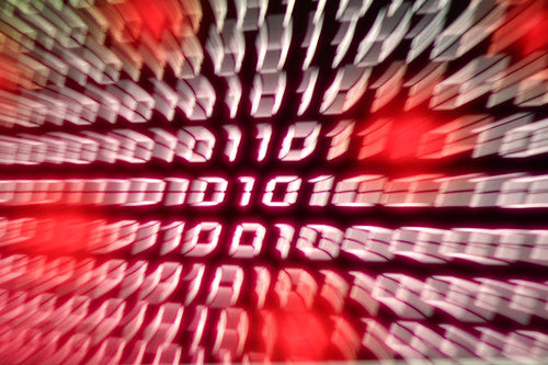 Abstract image of binary ones and zeroes