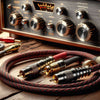 Vintage stereo equipment with rca cables