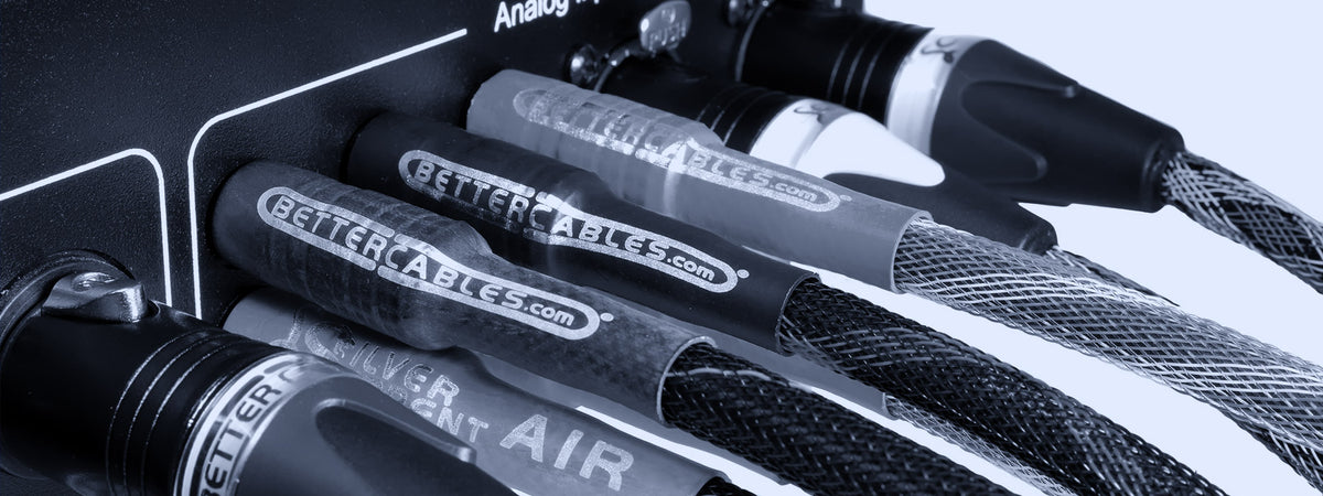 BetterCables.com audio cables plugged into audiophile preamp